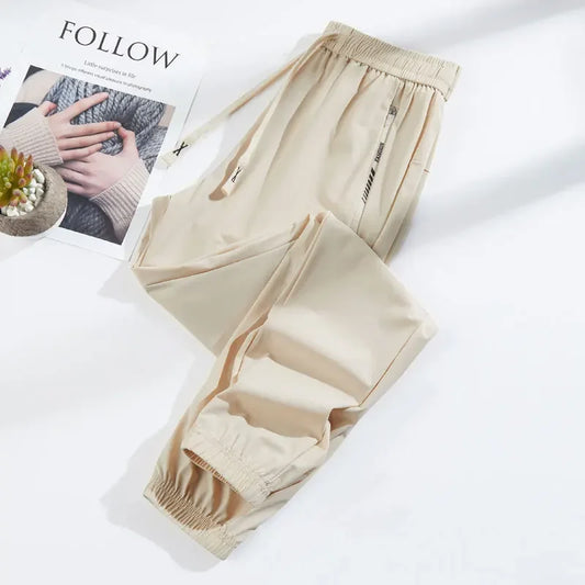 Elevate Your Workout with Unisex Summer Silk Ice Pants - High Stretch & Quick-Drying for Yoga & Running!